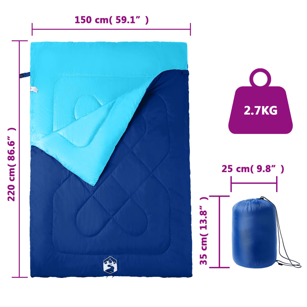 Sac de couchage 1/2 personnes adultes imperméable 4 saisons – Image 15