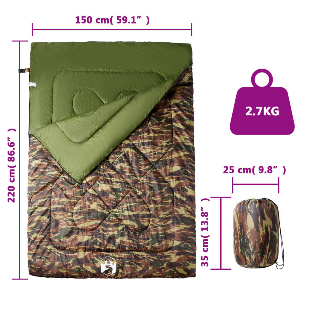 Sac de couchage 1/2 personnes adultes imperméable 4 saisons – Image 25