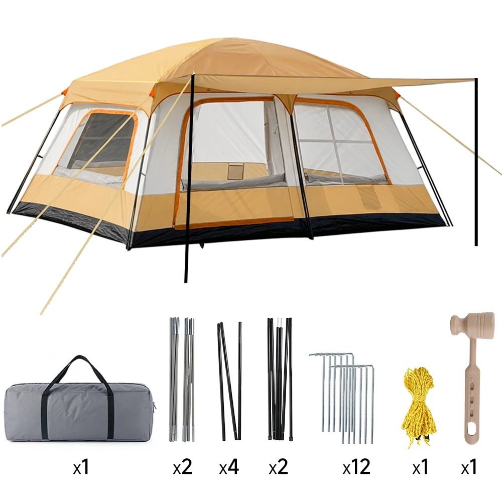 Tente de camping 4/6 personnes, 2 chambres – Image 9