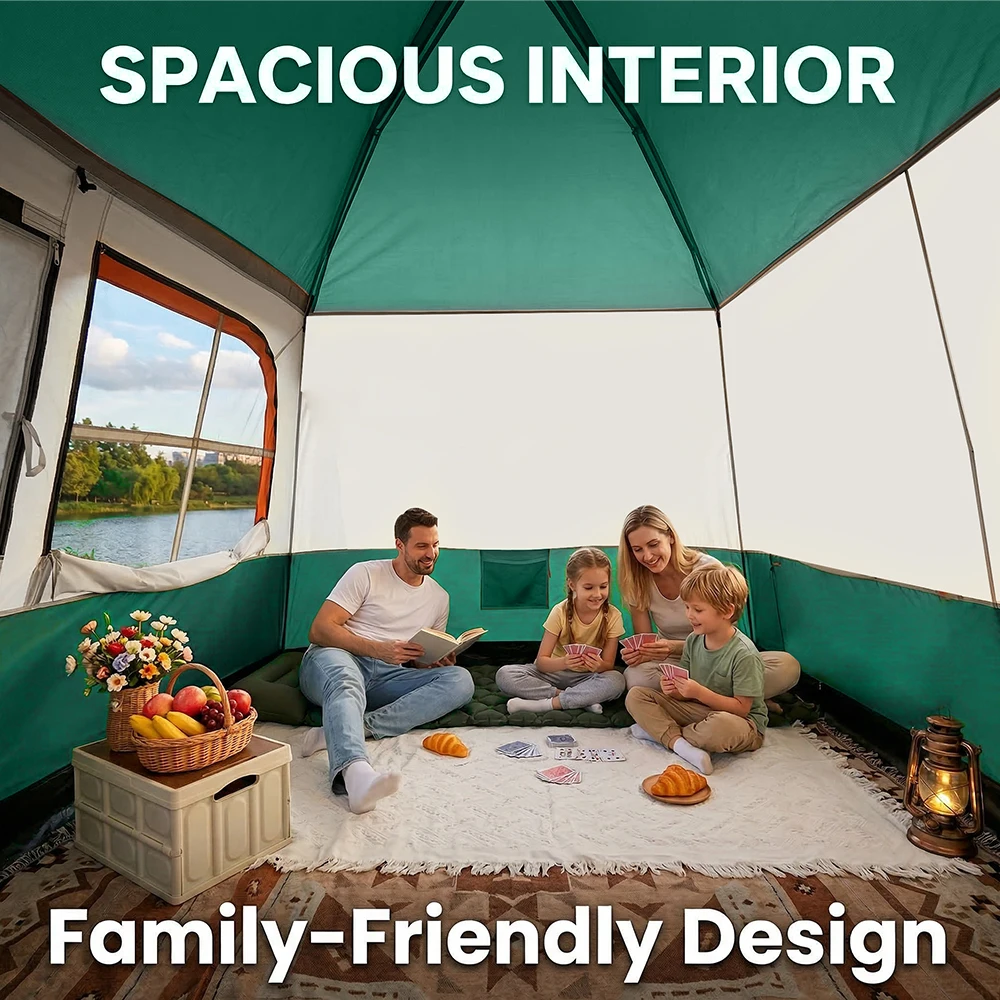 Tente de camping 4/6 personnes, 2 chambres – Image 16