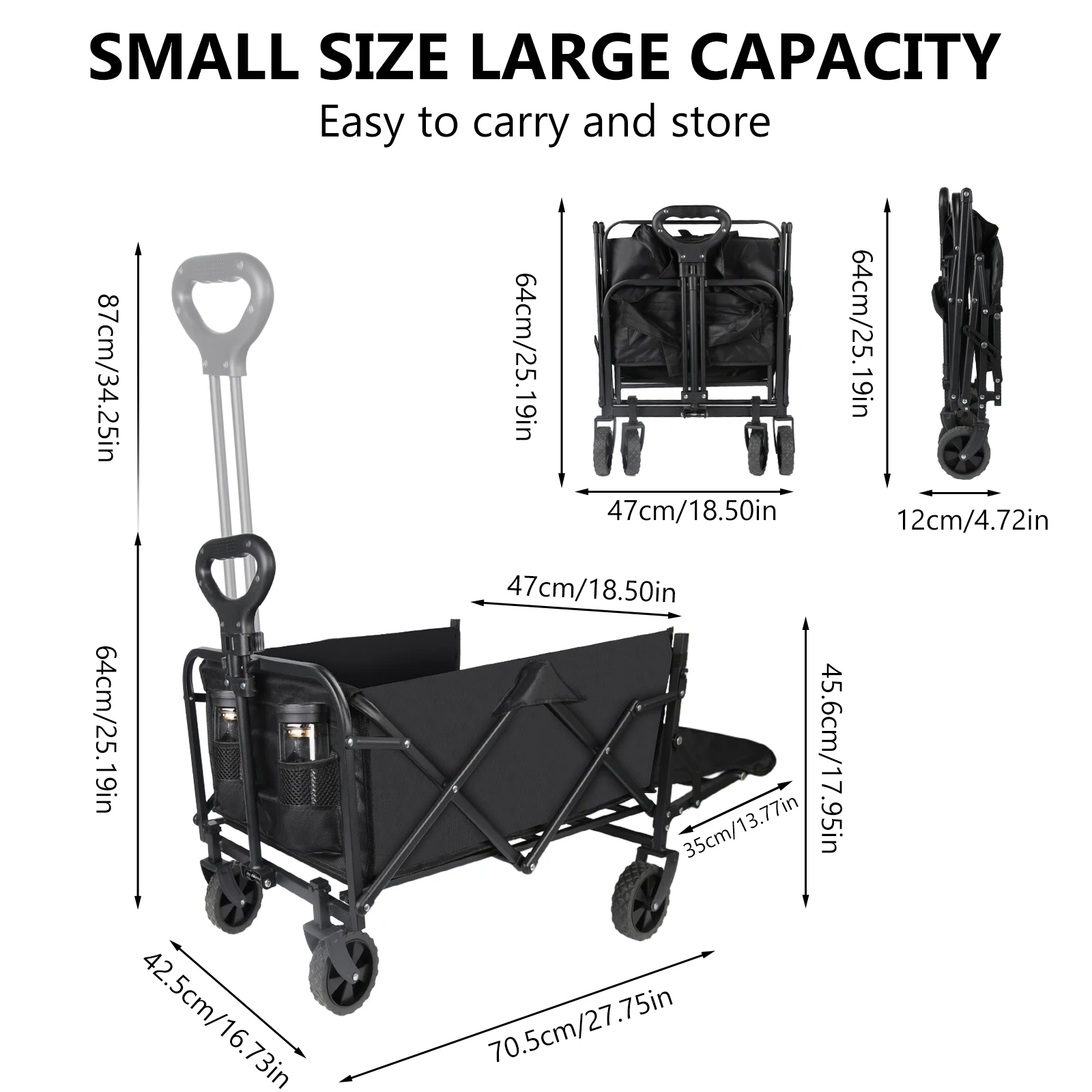 Chariot de camping 12,7-17,8cm Pliable et portable – Image 18