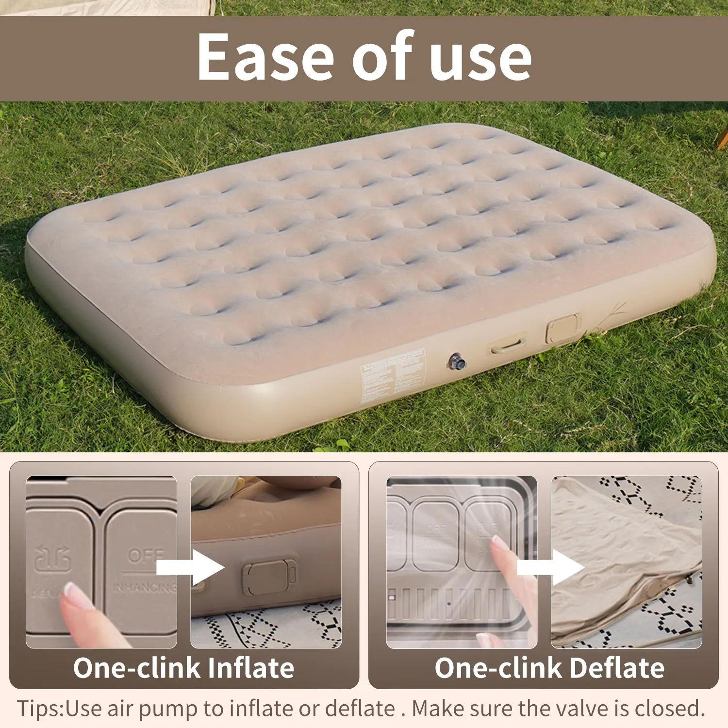 Matelas de camping auto-gonflant multi usage avec coussin fourni – Image 5