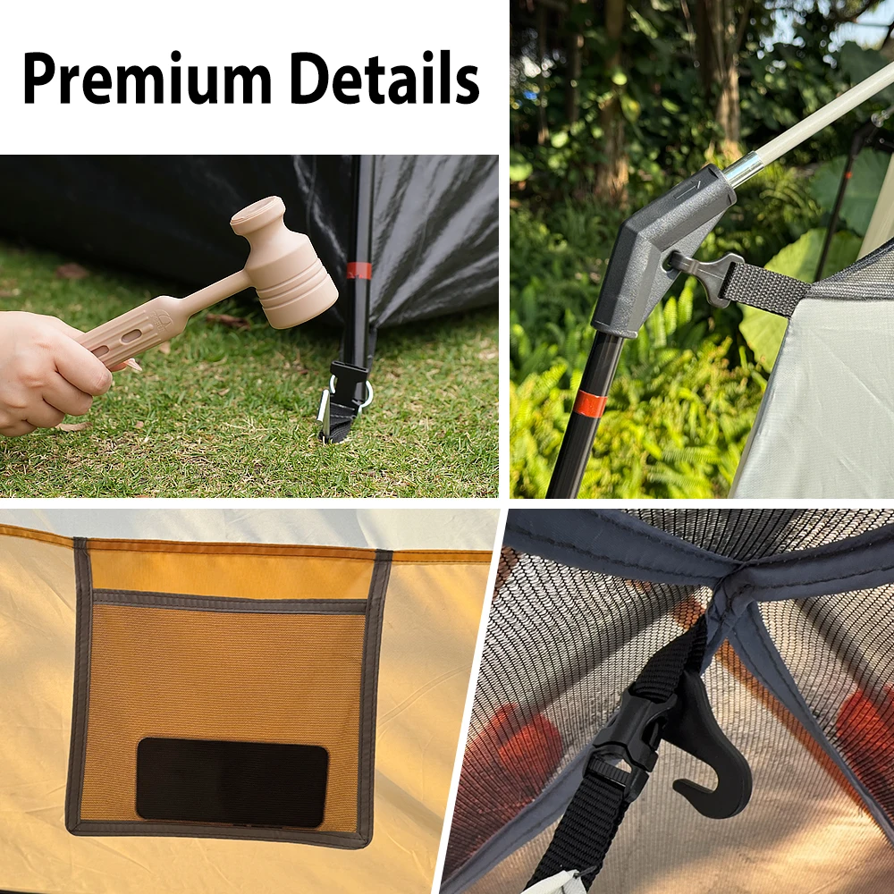 Tente de camping 4/6 personnes, 2 chambres – Image 7