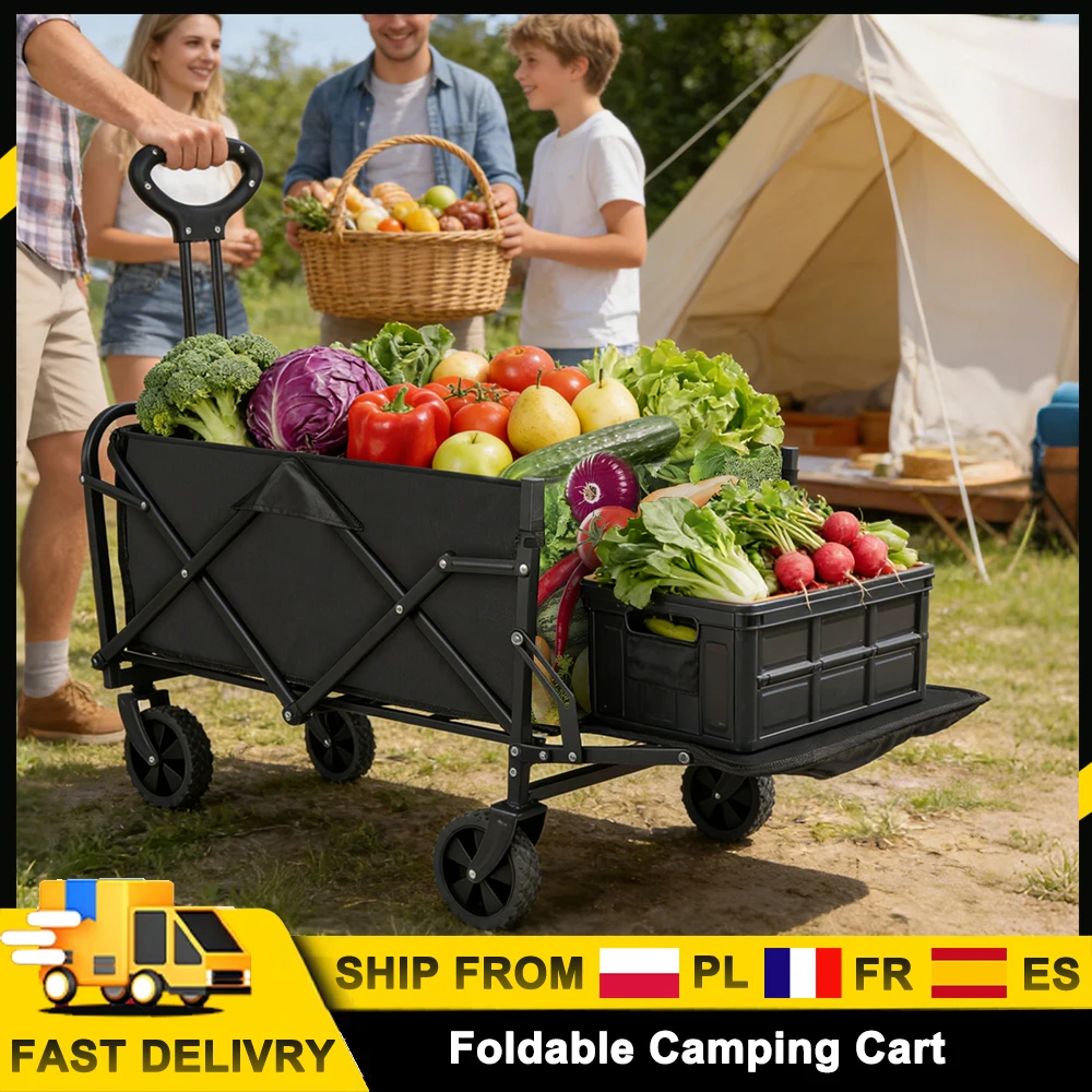 Chariot de camping 12,7-17,8cm Pliable et portable