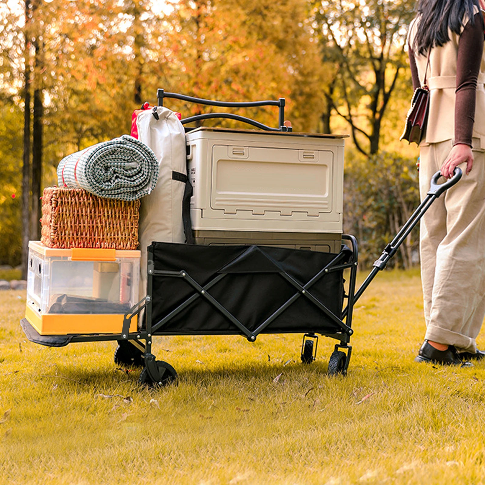 Chariot de camping 12,7-17,8cm Pliable et portable – Image 3