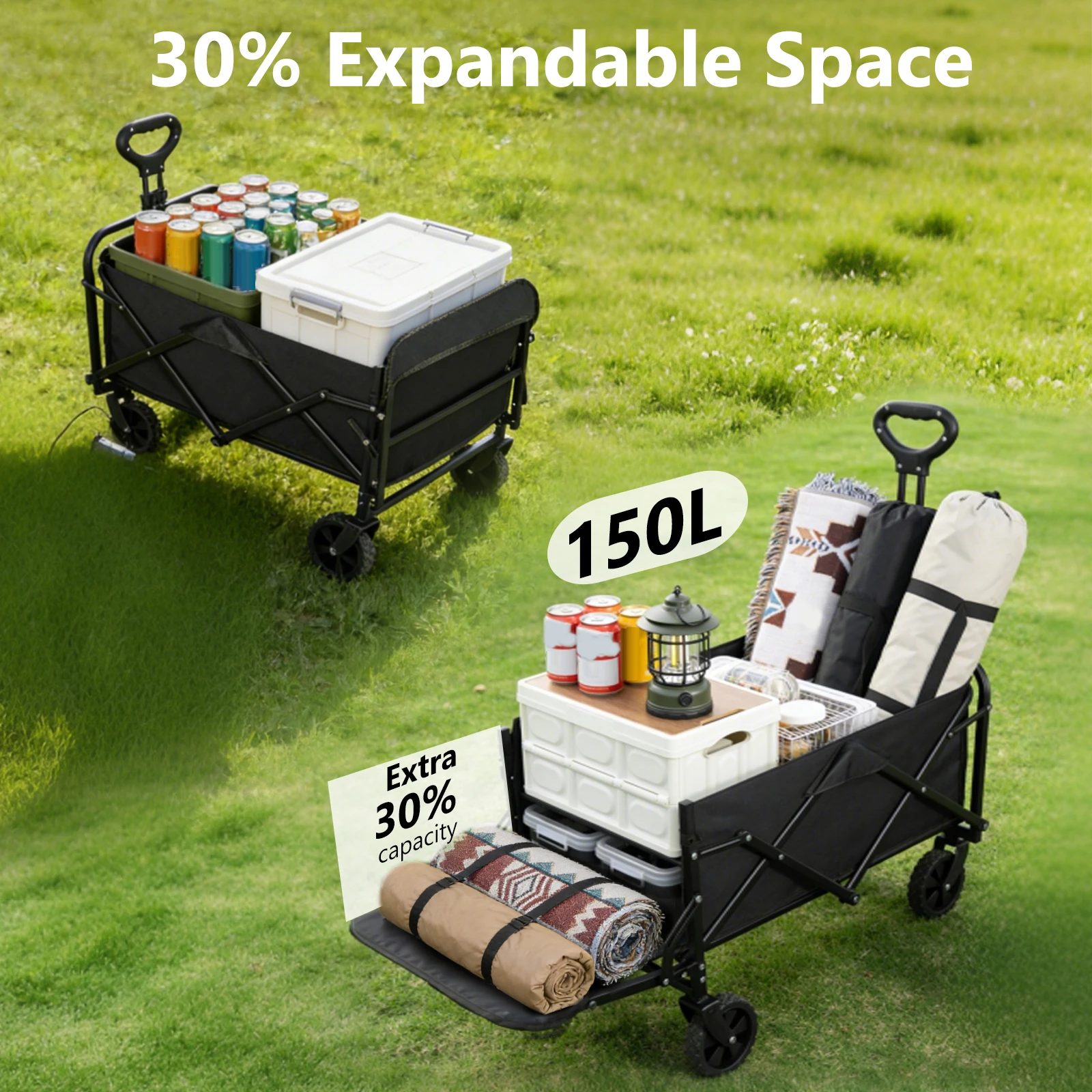 Chariot de camping 12,7-17,8cm Pliable et portable – Image 16