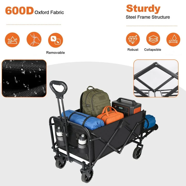 Chariot de camping 12,7-17,8cm Pliable et portable – Image 4