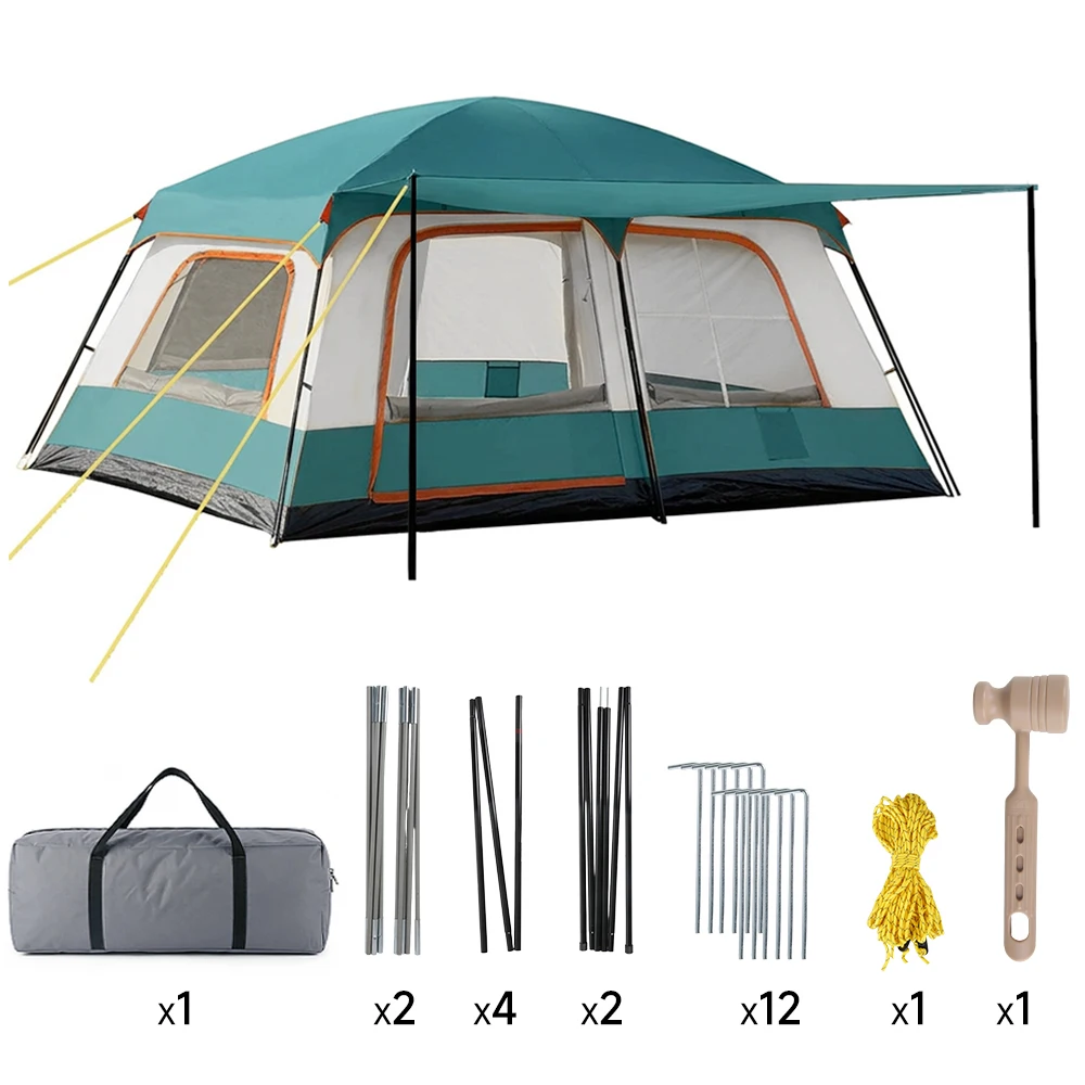Tente de camping 4/6 personnes, 2 chambres – Image 10