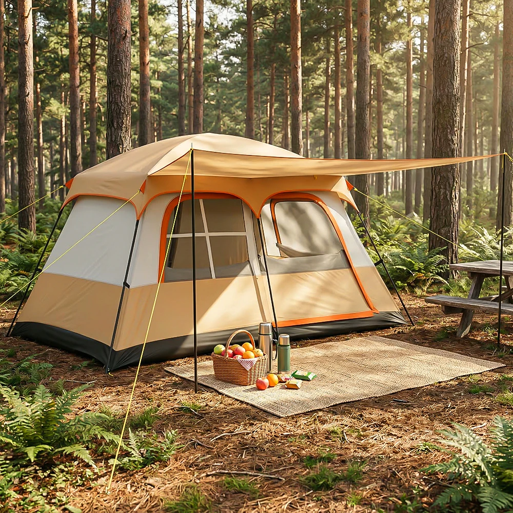 Tente de camping 4/6 personnes, 2 chambres – Image 5