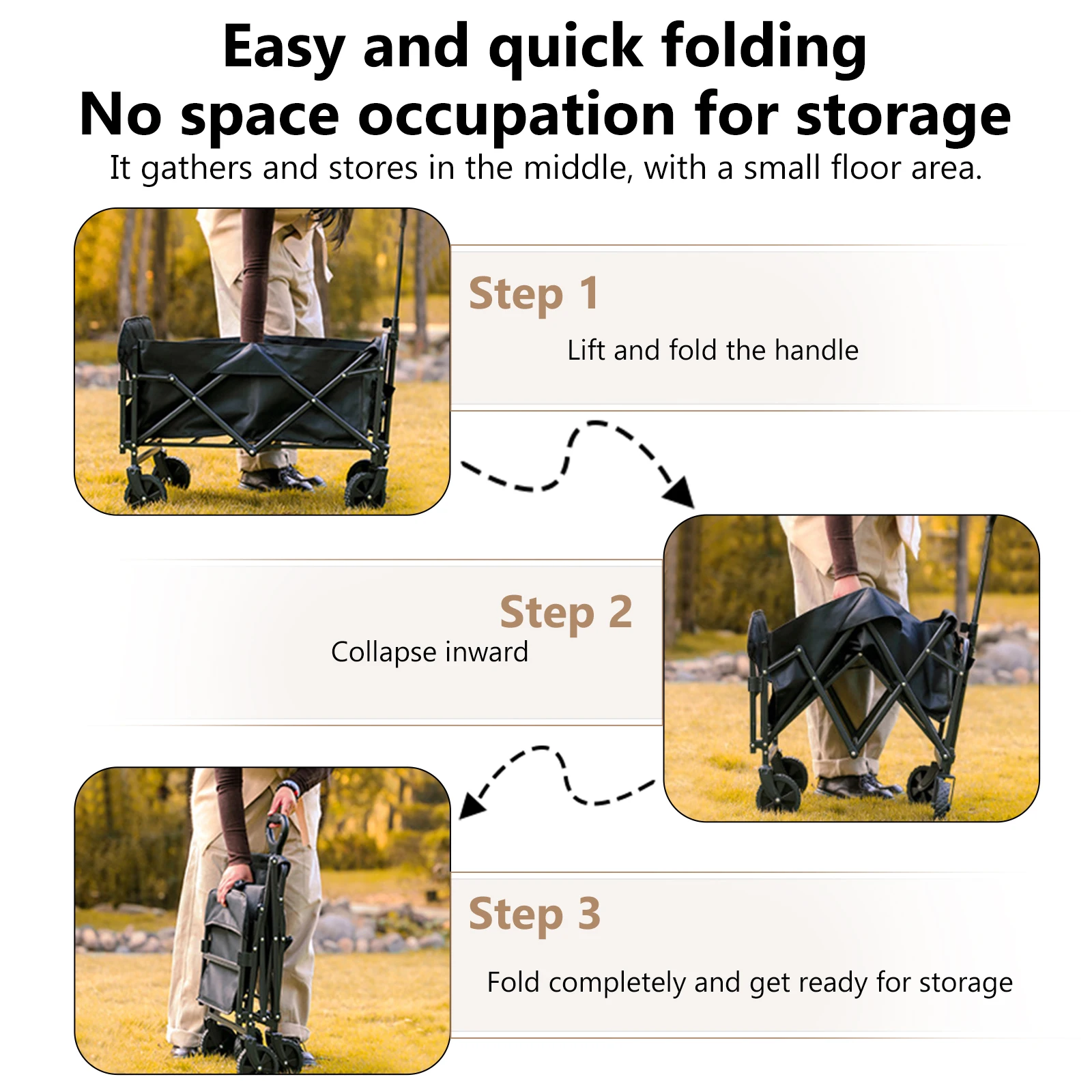 Chariot de camping 12,7-17,8cm Pliable et portable – Image 21