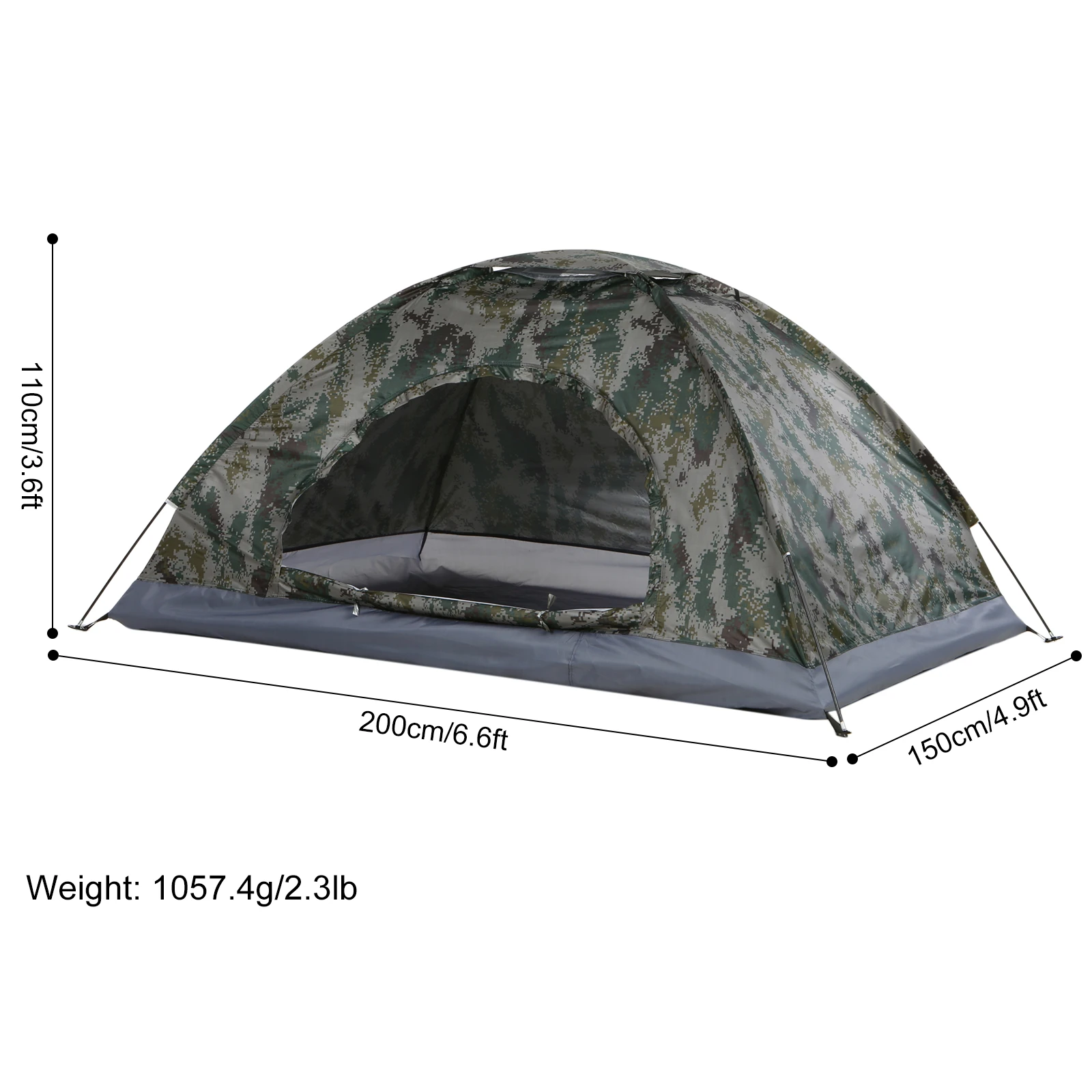 tente Camping version1 ou 1/2 places ultralégère Tomshoo – – Image 9