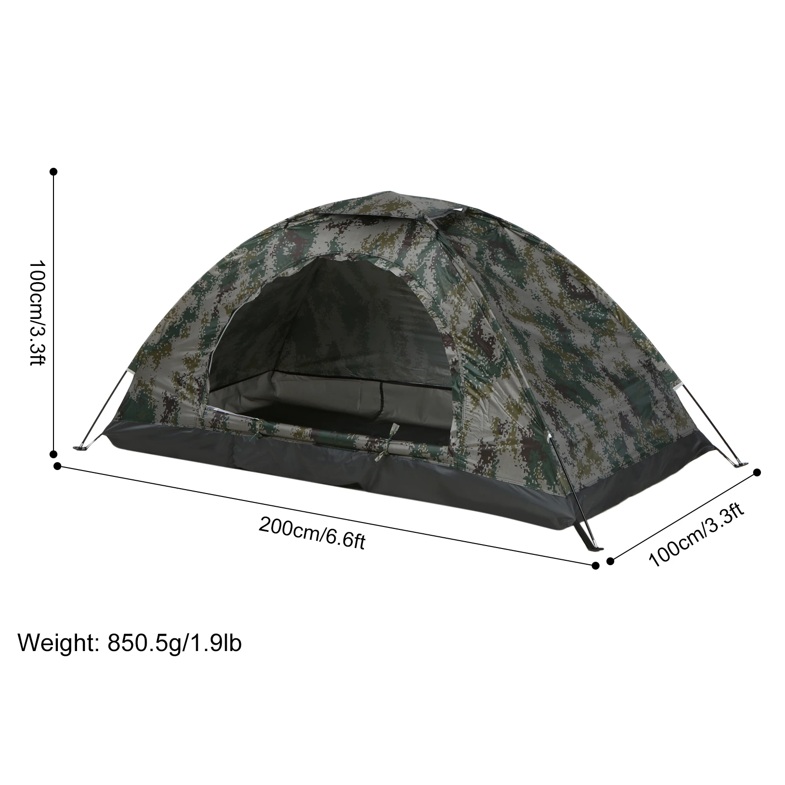 tente Camping version1 ou 1/2 places ultralégère Tomshoo – – Image 5