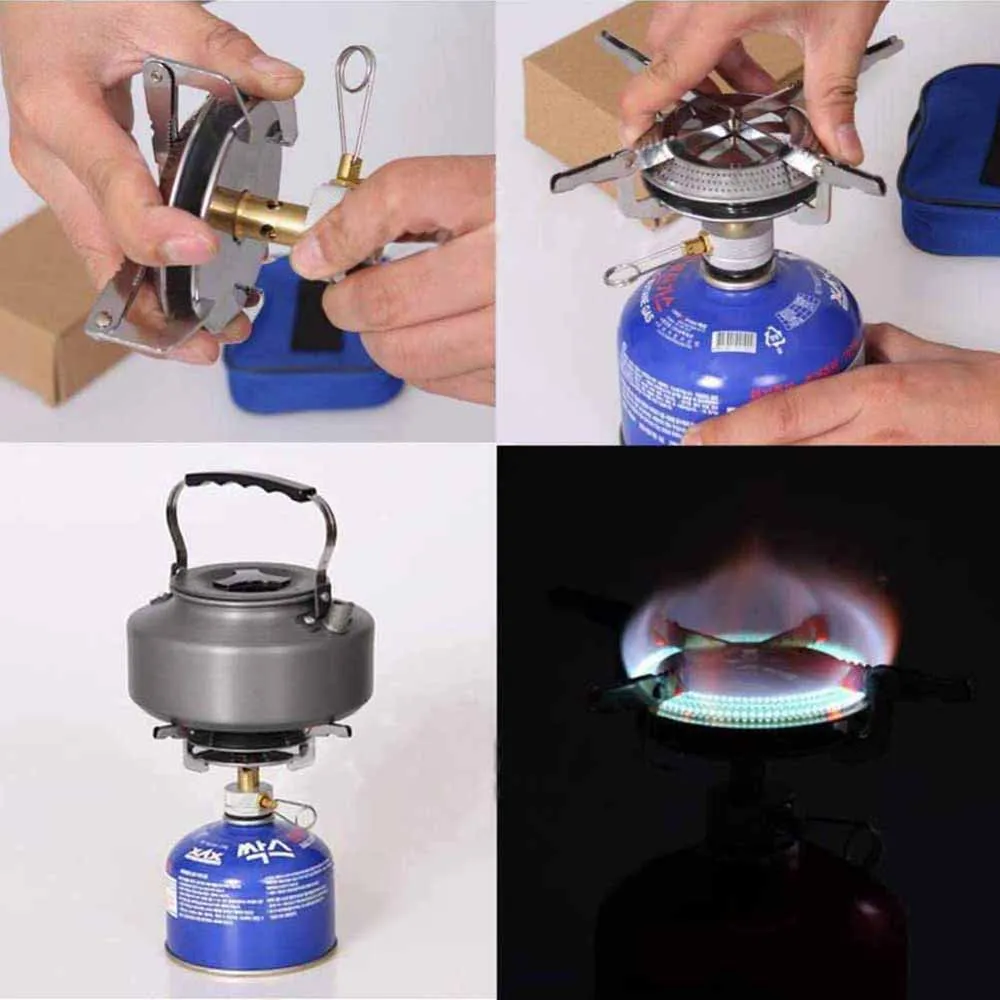Cuisinière à gaz de Camping adapter pour les petites bouteilles de gaz – Image 5