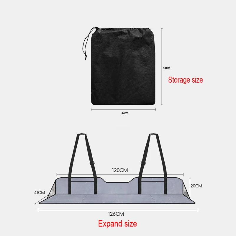 Matelas de voyage pliable Voiture (non gonflable) Matelas extra long Couple Tapis de véhicule Lit de camping de voiture Pour SUV Tesla Model Y/3 – Image 3