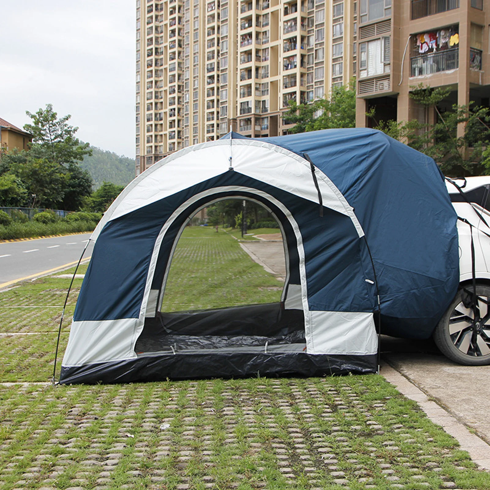 tente de coffre 210D Oxford Car Tail Camping 3/4personnes – Image 8