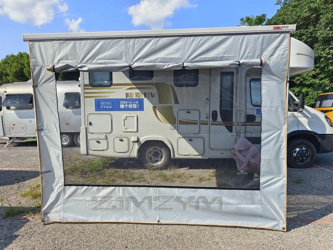 Auvent latéral AVEC fenêtre et store pour camping-car, ANTI UV, caravane, camping-car, – Image 3