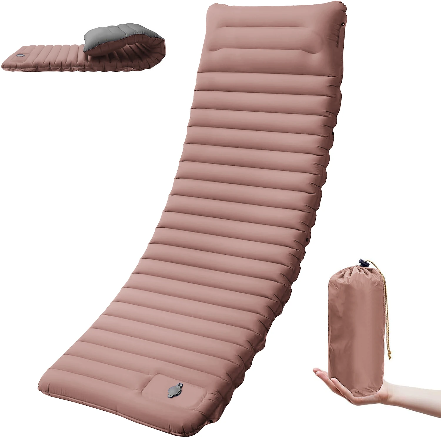 Matelas de camping auto-gonflant épais de 10 cm et compact – Image 9