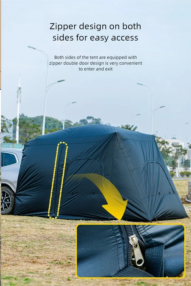 tente de coffre pour vehicule à haylon 5/8 personnes avec auvent – Image 16