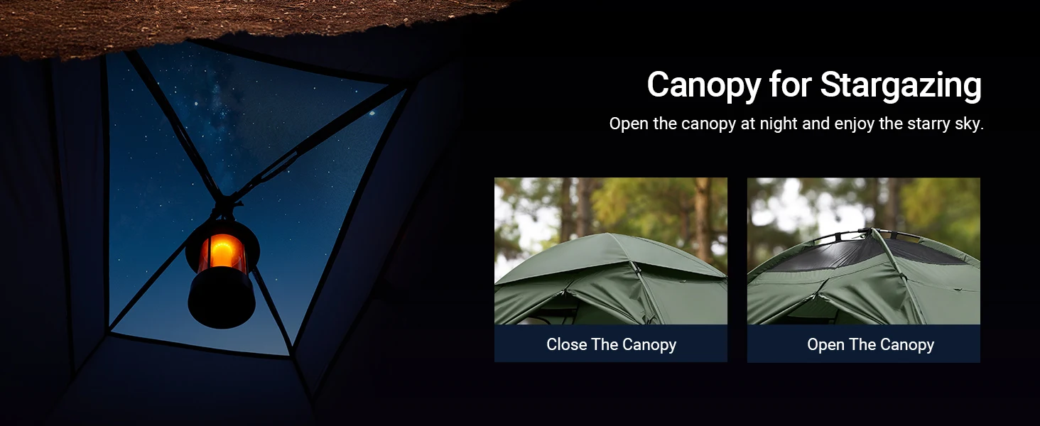 tente Camping, bivouac 1 personne (4 en 1 tentes Igloo) pompe à air électrique – Image 11