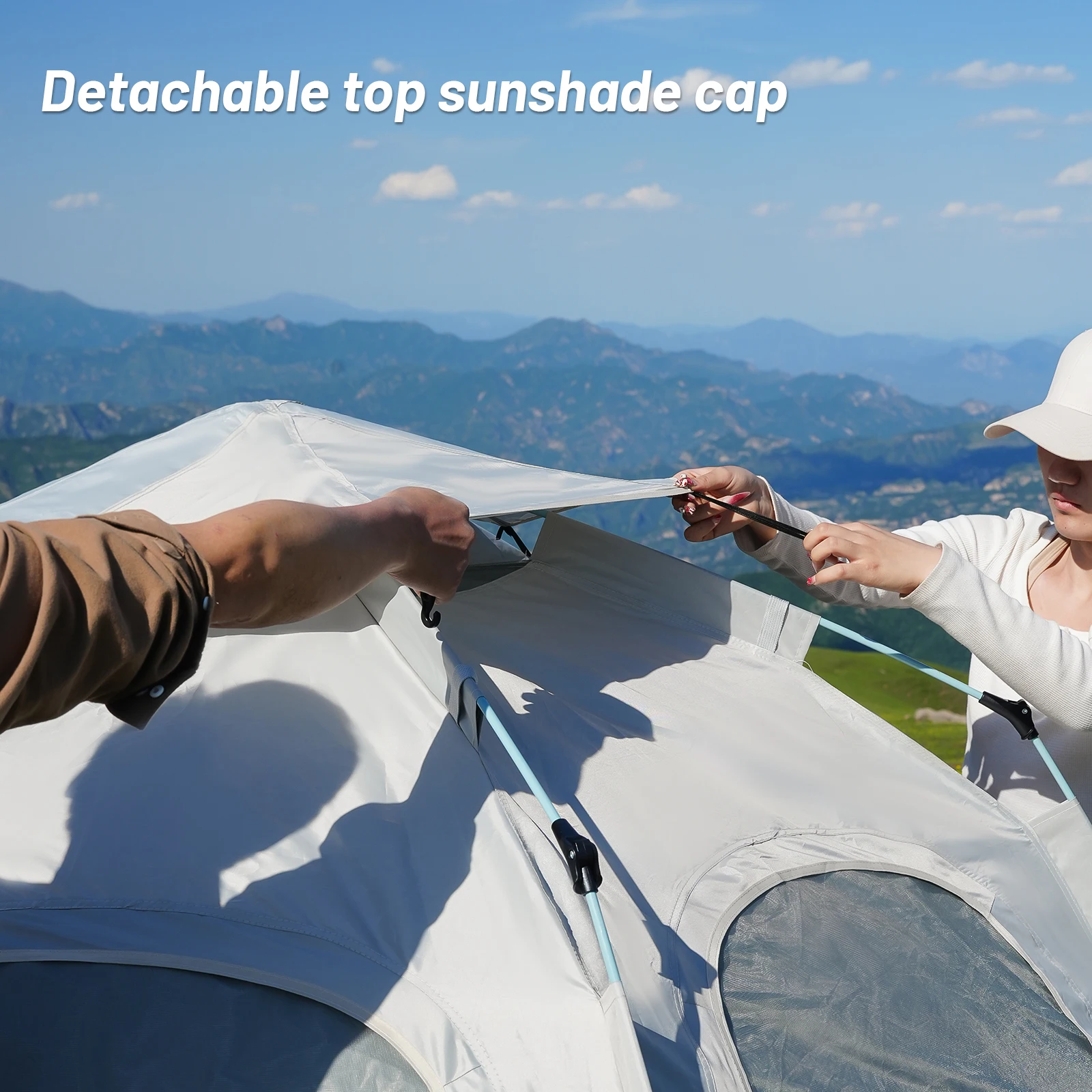 Tente Camping 1/2 et 3/4 personnes, tente Pop-Up montage facile – Image 10