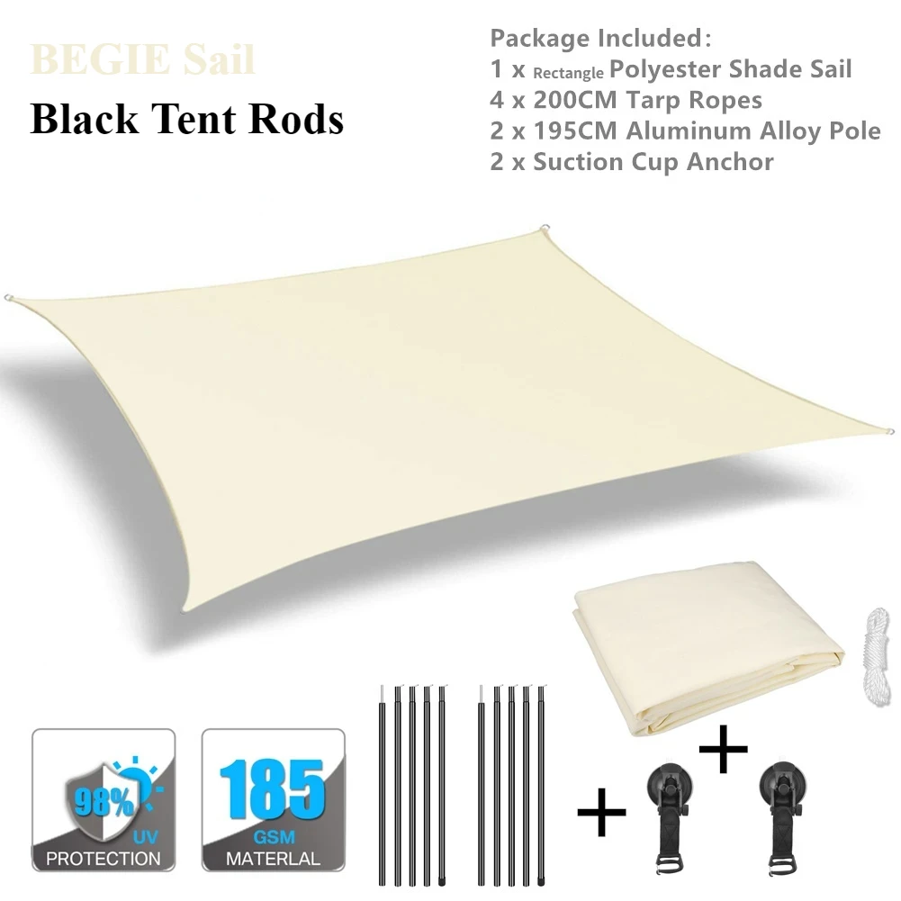 Auvent étanche 2x4M avec poteaux ventouses rétractable – Image 16