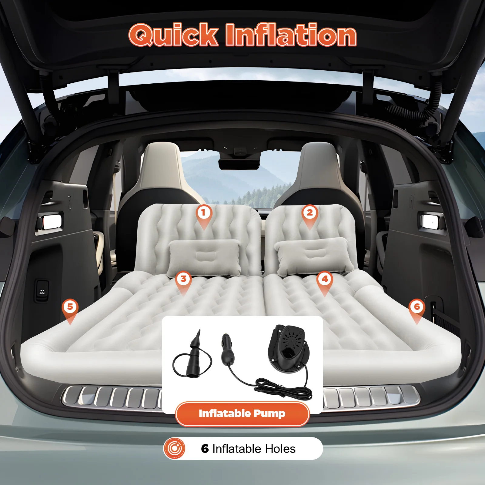 Matelas gonflable avec pompe à air
