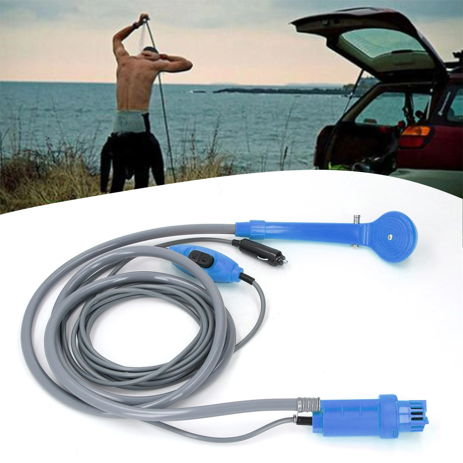 Kit de douche électrique Camping plein air, randonnée prise de voiture