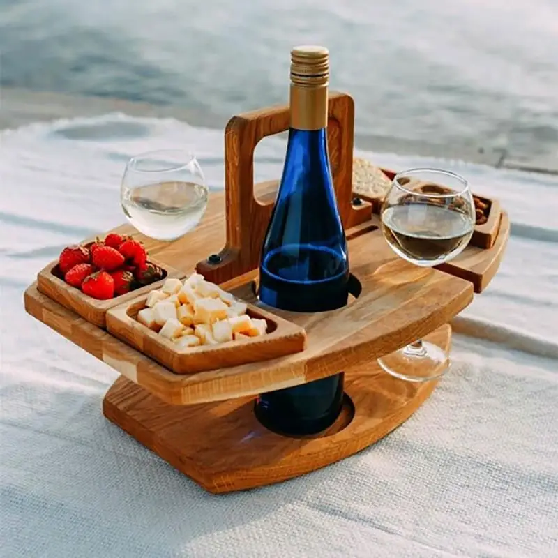 Table pliante portable en bois pour l'extérieur – Image 10