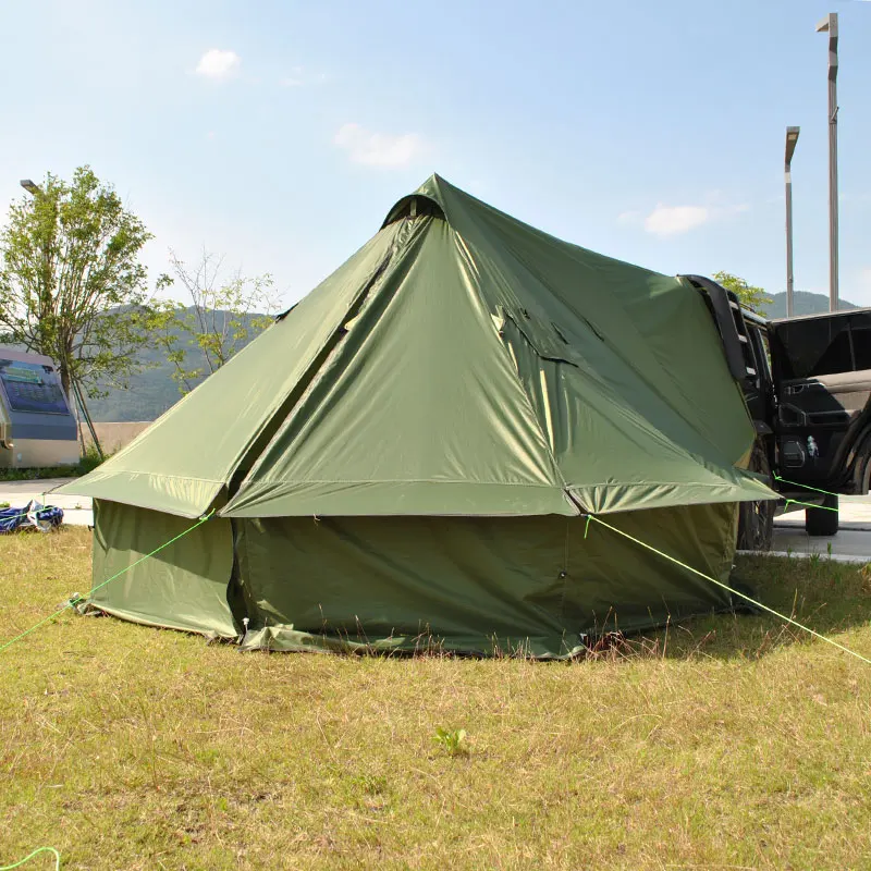 Tente coffre voiture camping avec cheminée pour poêle - 6/8 personnes – Image 11