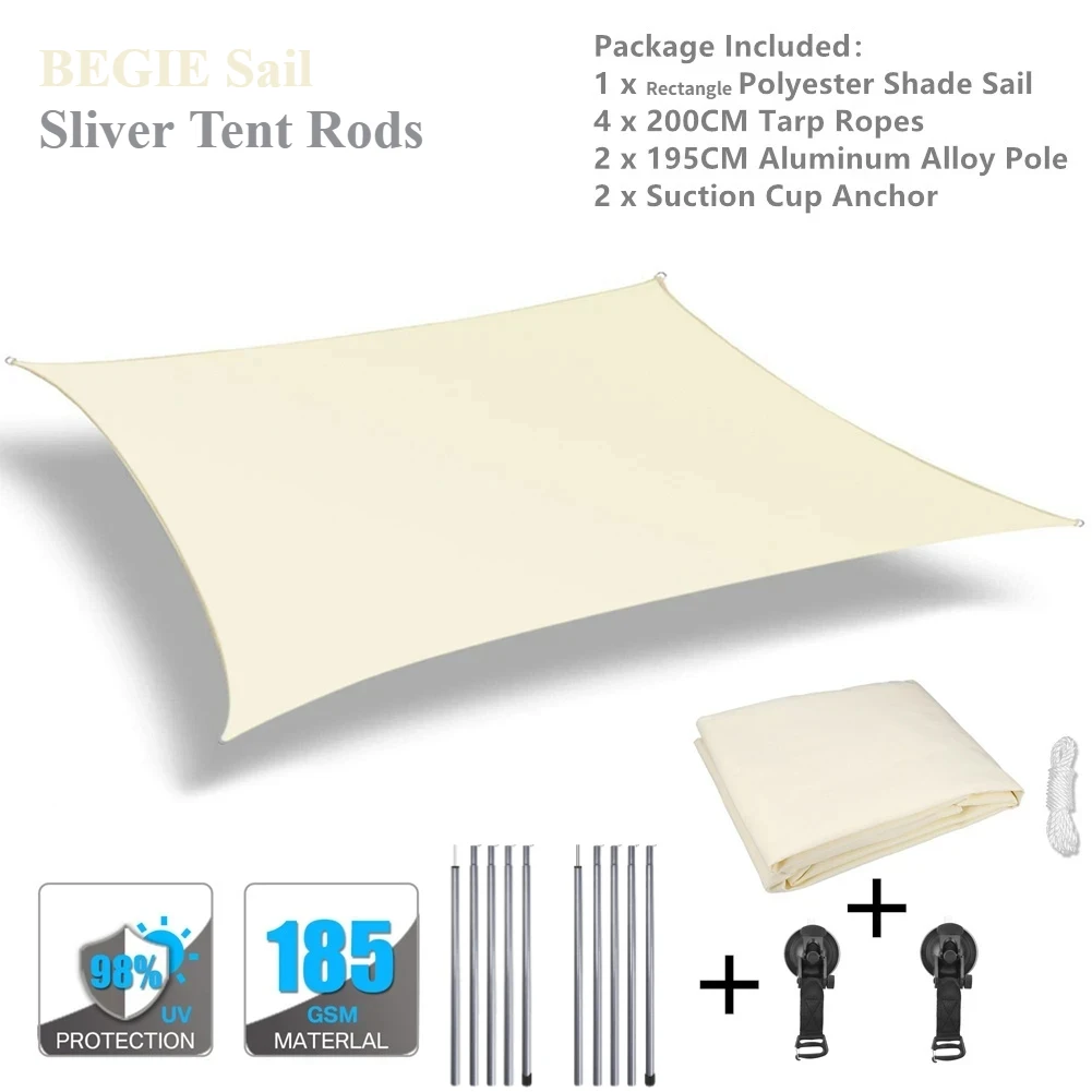 Auvent étanche 2x4M avec poteaux ventouses rétractable – Image 17