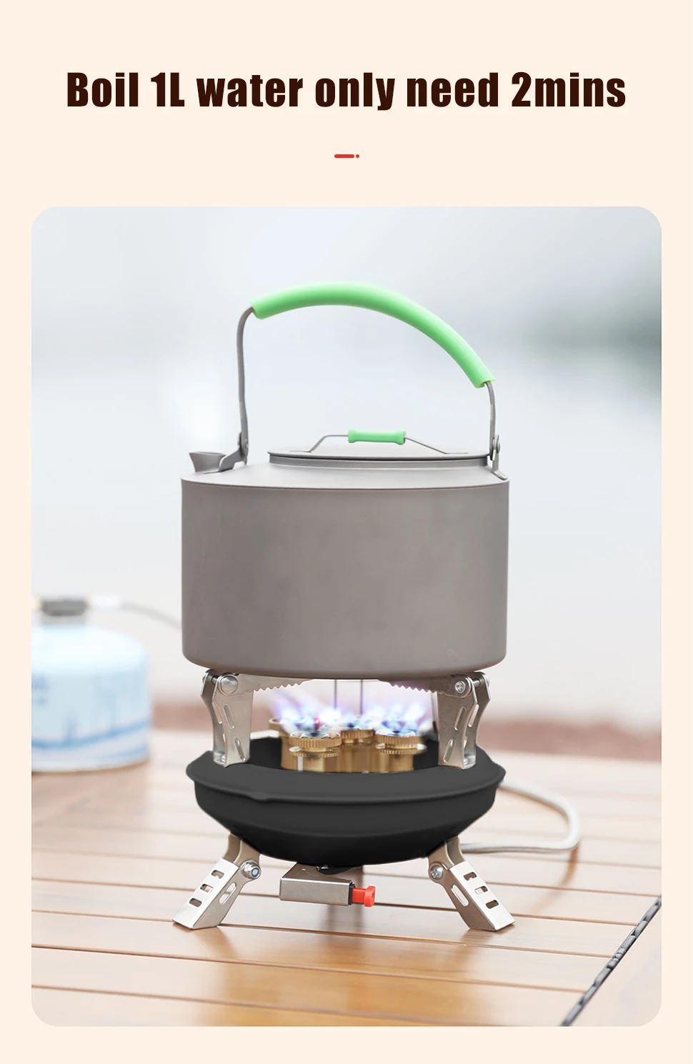 Cuisinière gaz Portable Camping haute pression extérieure – Image 19