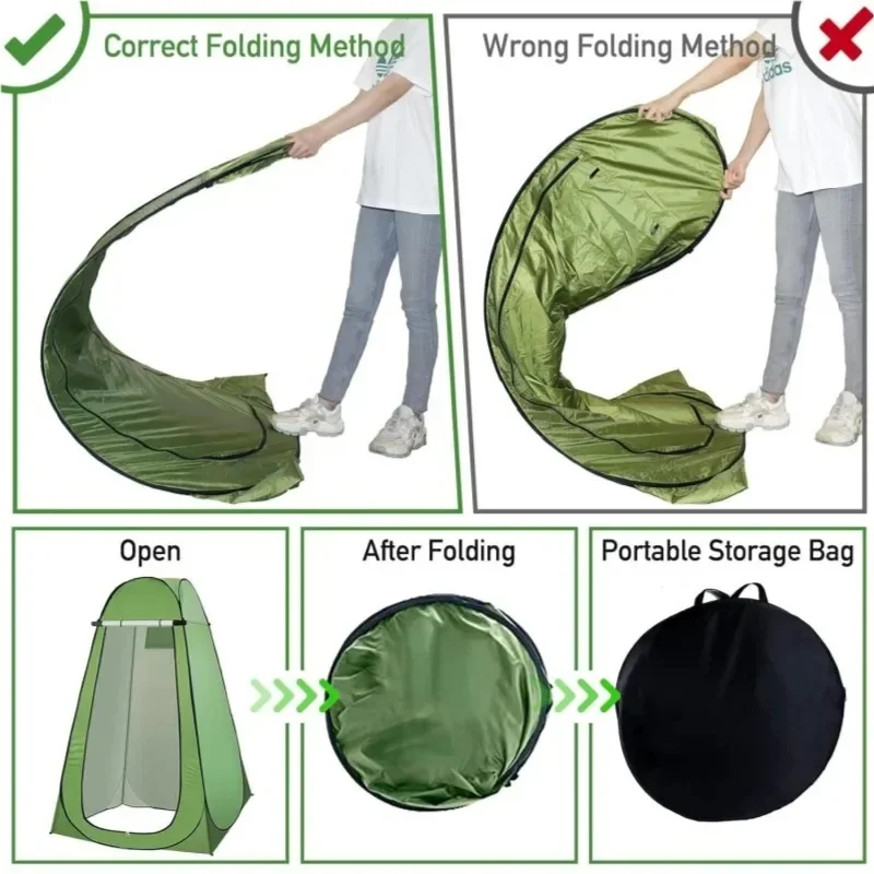 Tente intimité Pop-Up (douche, cabine , toilettes) avec fenêtre – Image 6