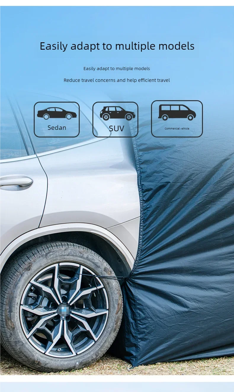 tente de coffre pour vehicule à haylon 5/8 personnes avec auvent – Image 17