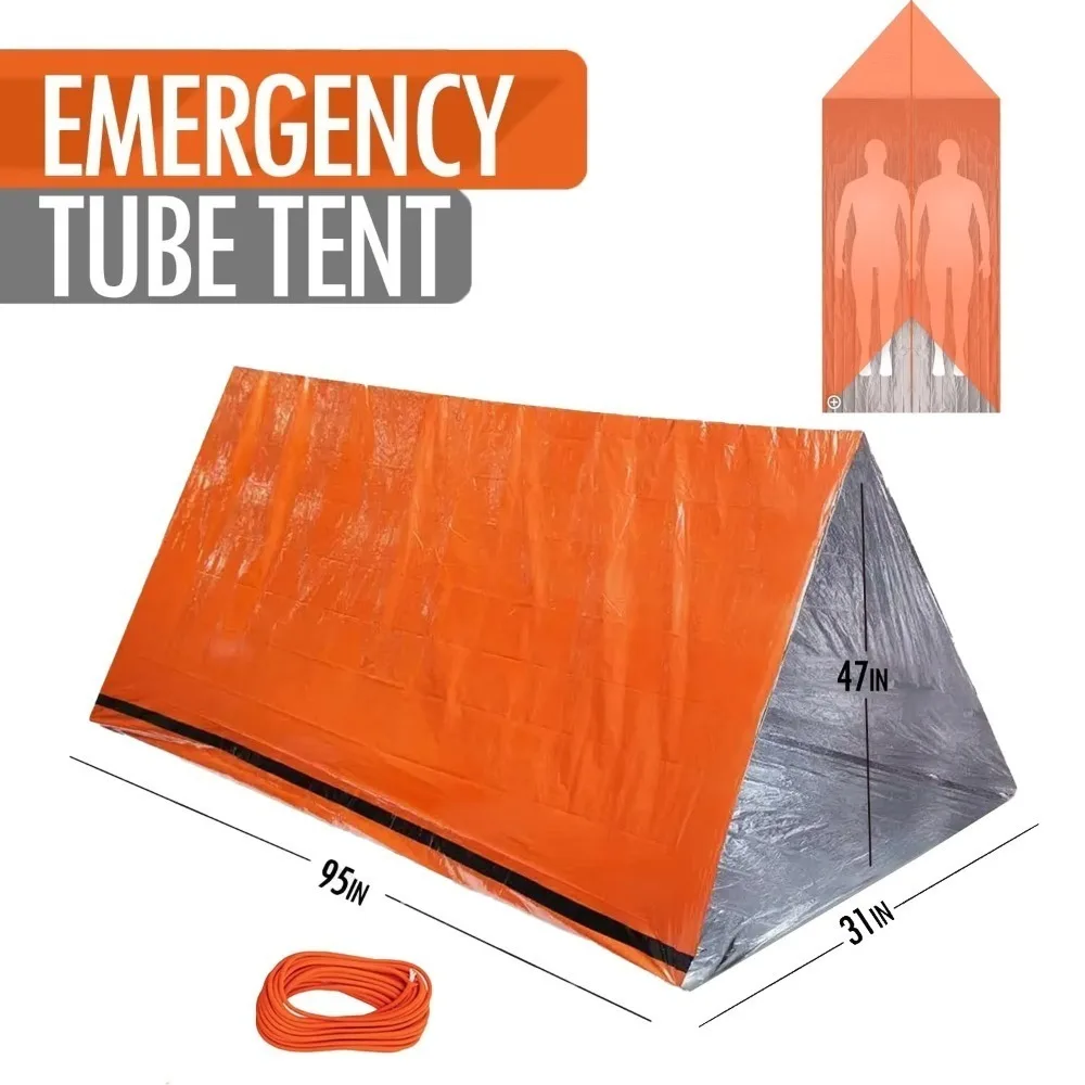 Tente de survie 1/2 personnes, sac de couchage, abri anti-séisme, couverture thermique imperméable – Image 6