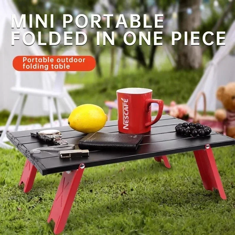 Table de camping ultralégère pliable, mini-table portable en aluminium