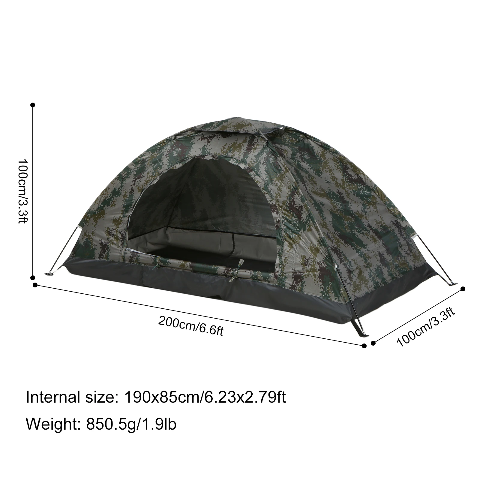 tente Camping version1 ou 1/2 places ultralégère Tomshoo – – Image 14