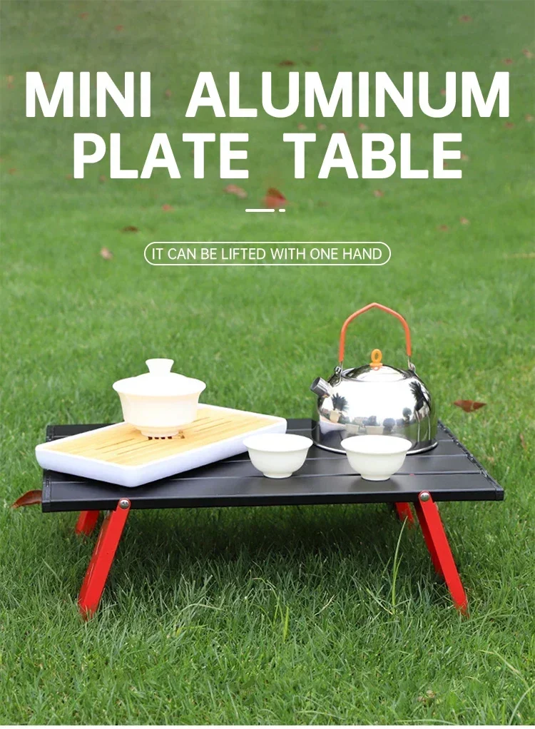 Table de camping ultralégère pliable, mini-table portable en aluminium – Image 15