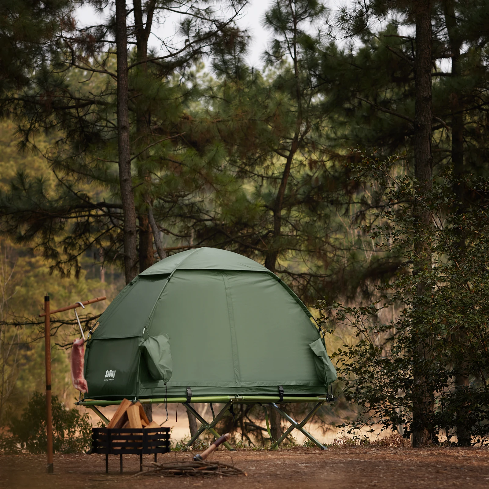 tente Camping, bivouac 1 personne (4 en 1 tentes Igloo) pompe à air électrique – Image 9