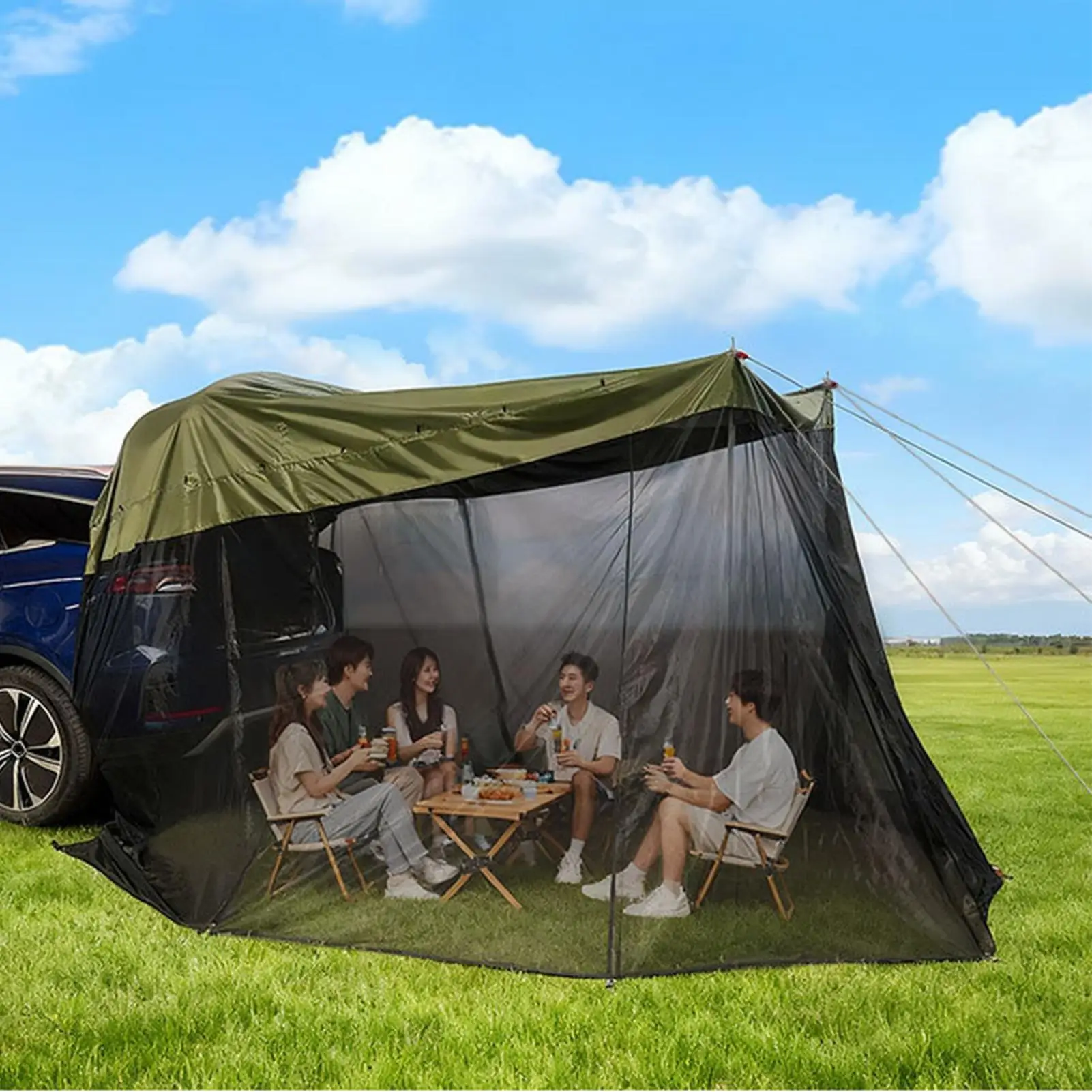 Tente coffre voiture, moustique étanche, anti-UV 320x200x195cm