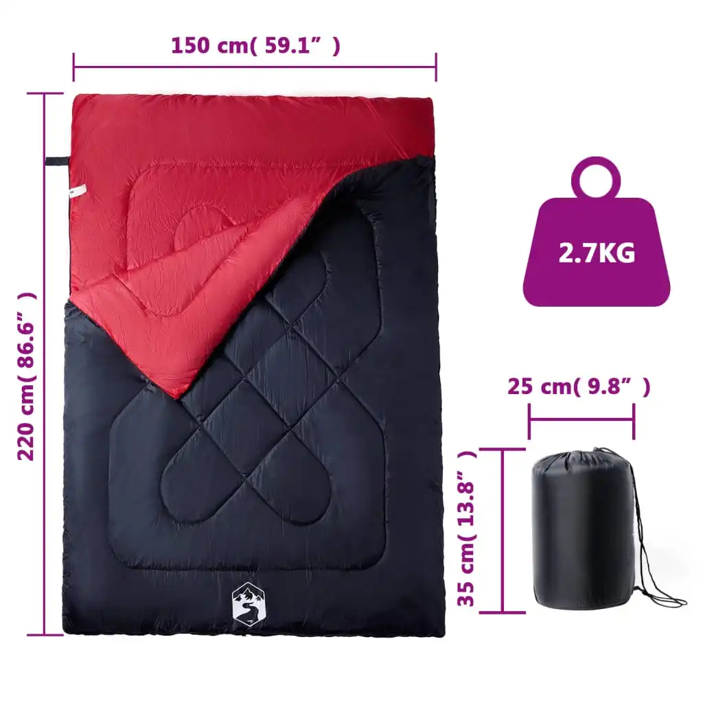 Sac de couchage 1/2 personnes adultes imperméable 4 saisons – Image 5