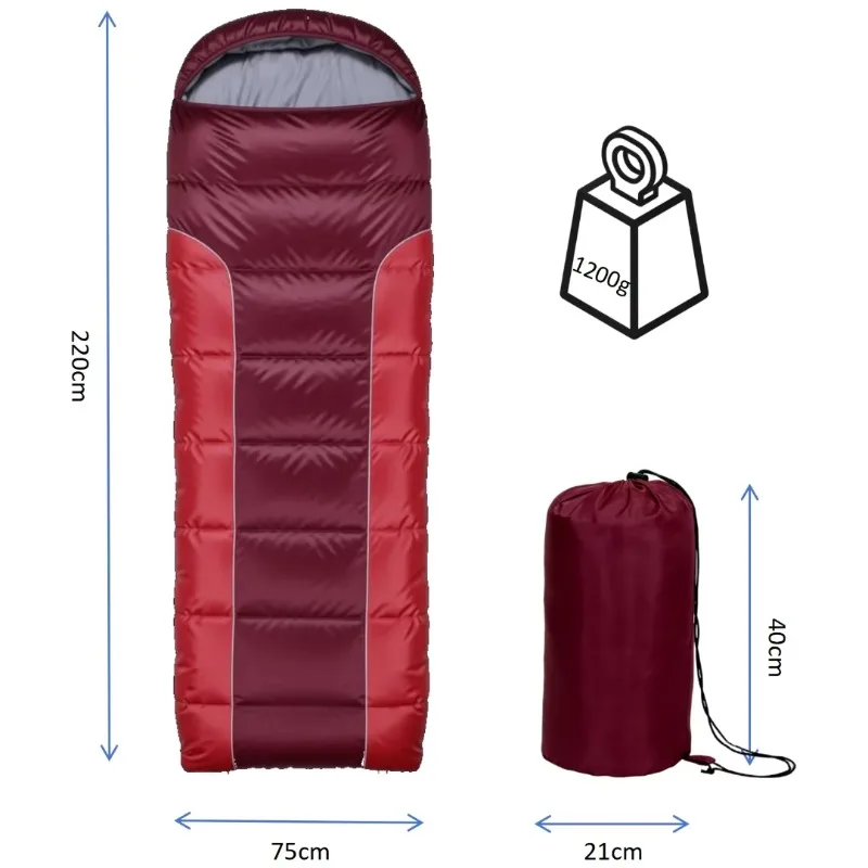 Sac de couchage ultra-léger compact adulte 4 saisons – Image 2