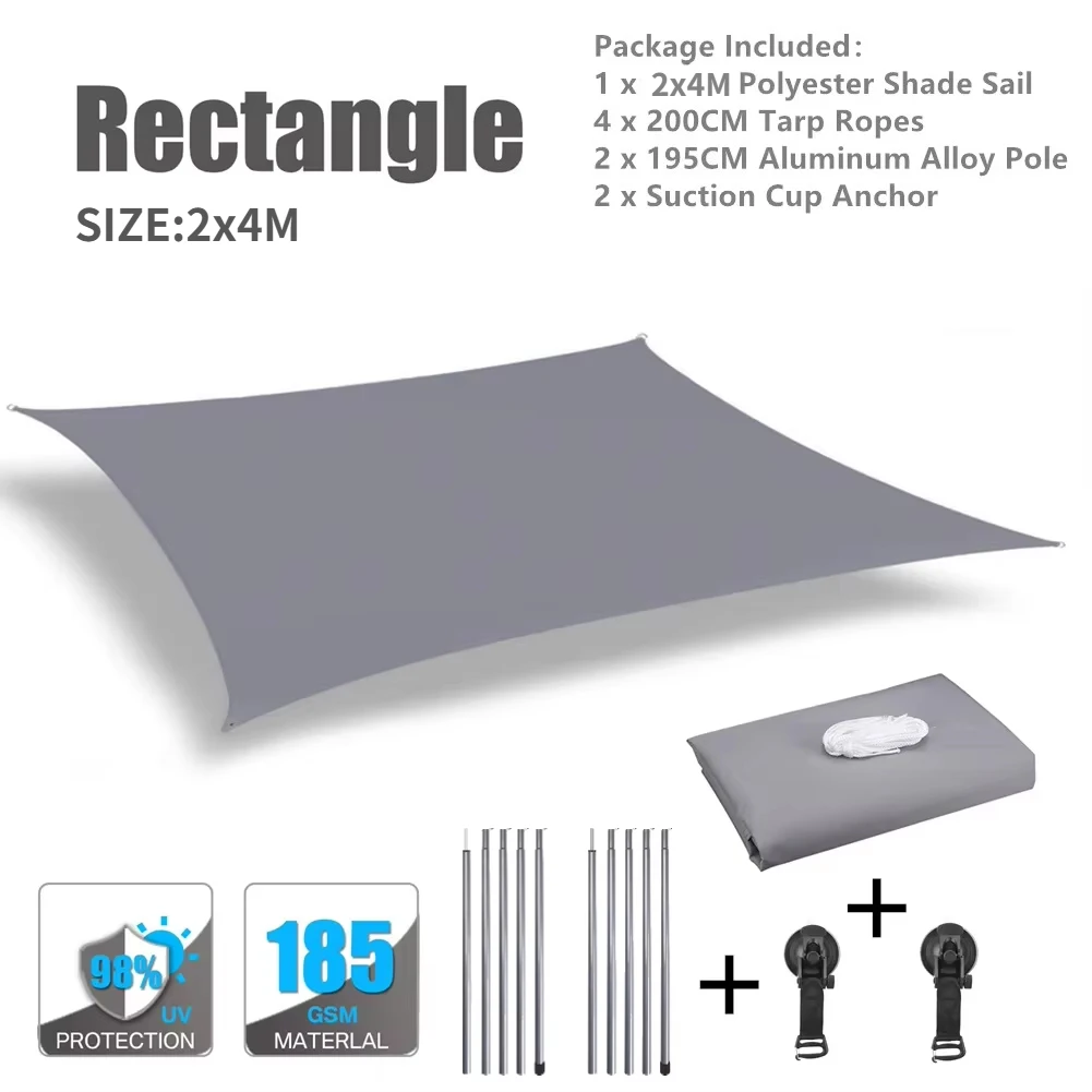 Auvent étanche 2x4M avec poteaux ventouses rétractable – Image 5