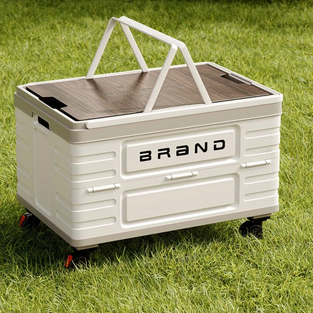 Boîte rangement pliable avec roues et poignet de tractage – Image 3
