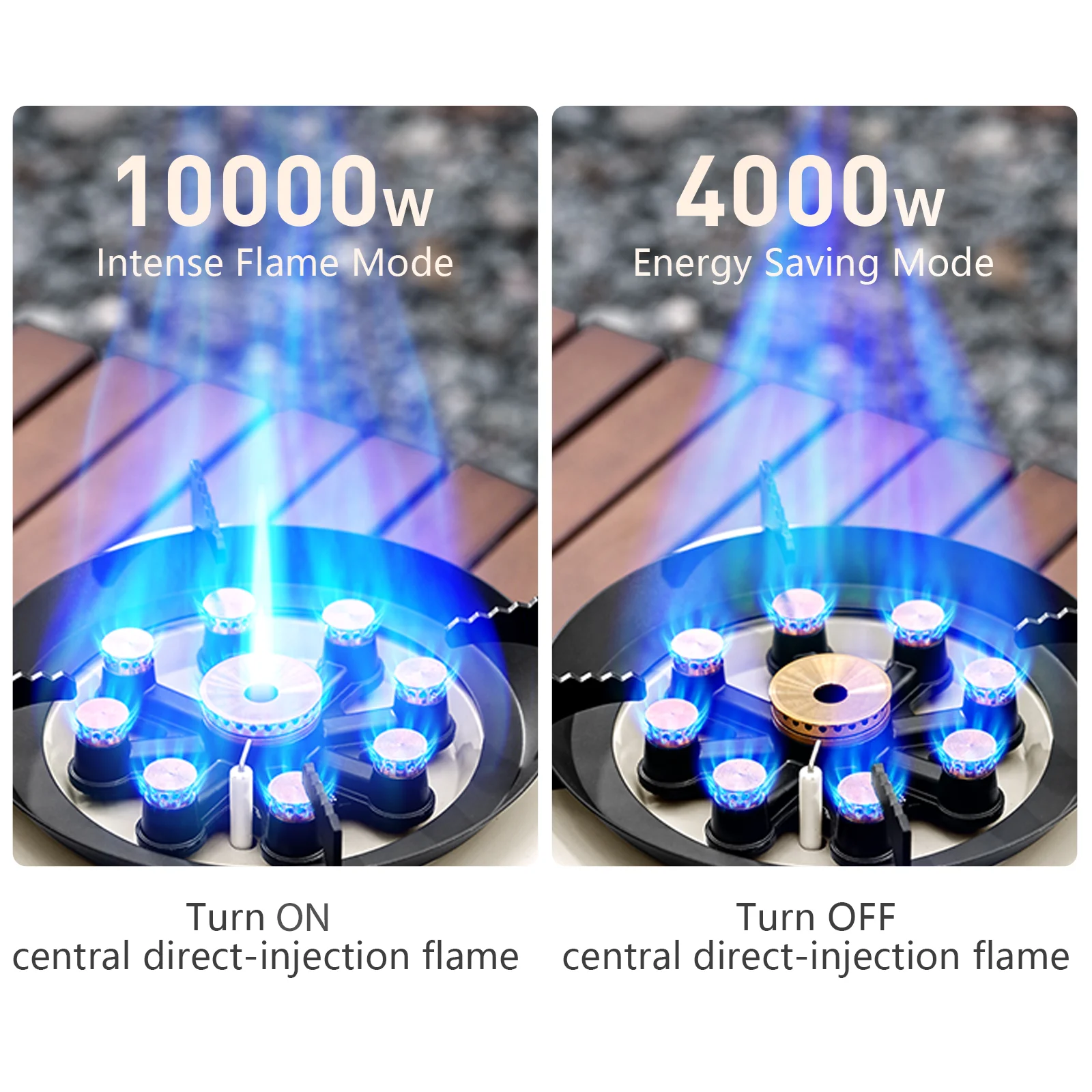 Cuisinière à gaz de Camping Portable 10000W haute puissance de feu brûleur de feu fort – Image 2