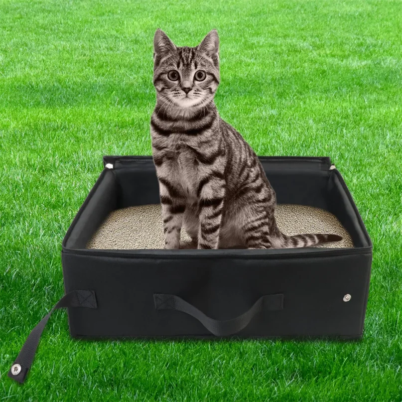 Bac à litière pliable imperméable pour chat – Image 6