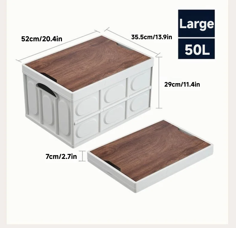 Boîte de rangement pliable 20-30-50L pique-nique – Image 9