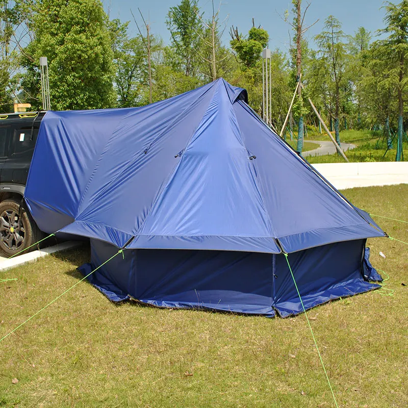 Tente coffre voiture camping avec cheminée pour poêle - 6/8 personnes – Image 8
