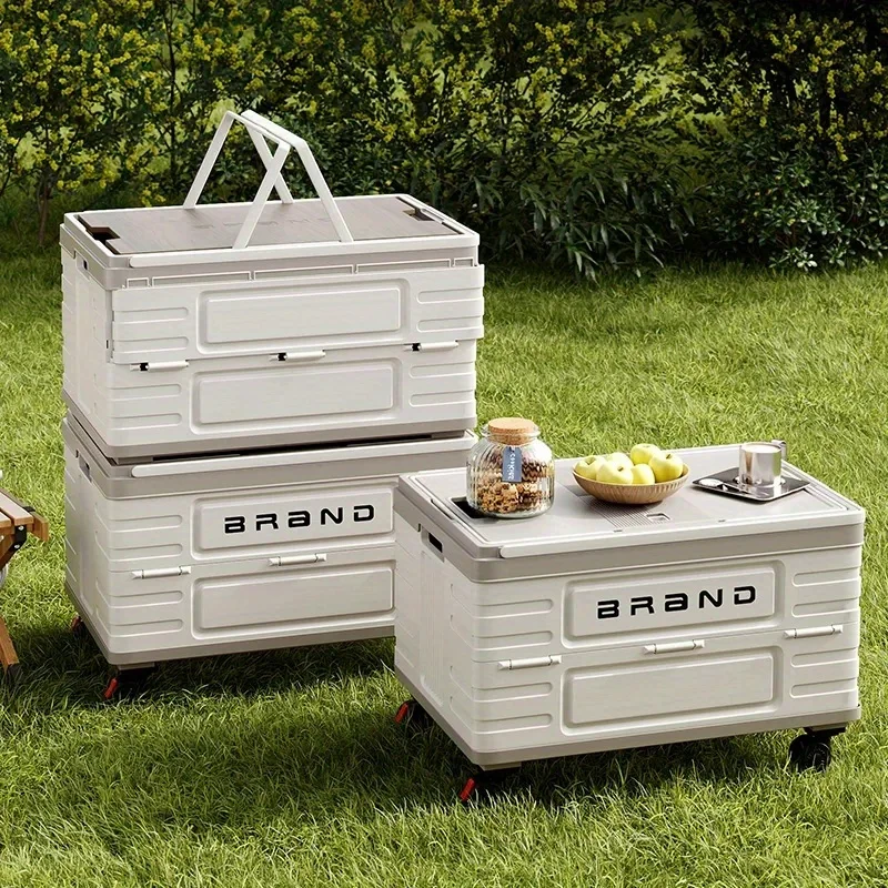 Boîte rangement pliable avec roues et poignet de tractage – Image 11