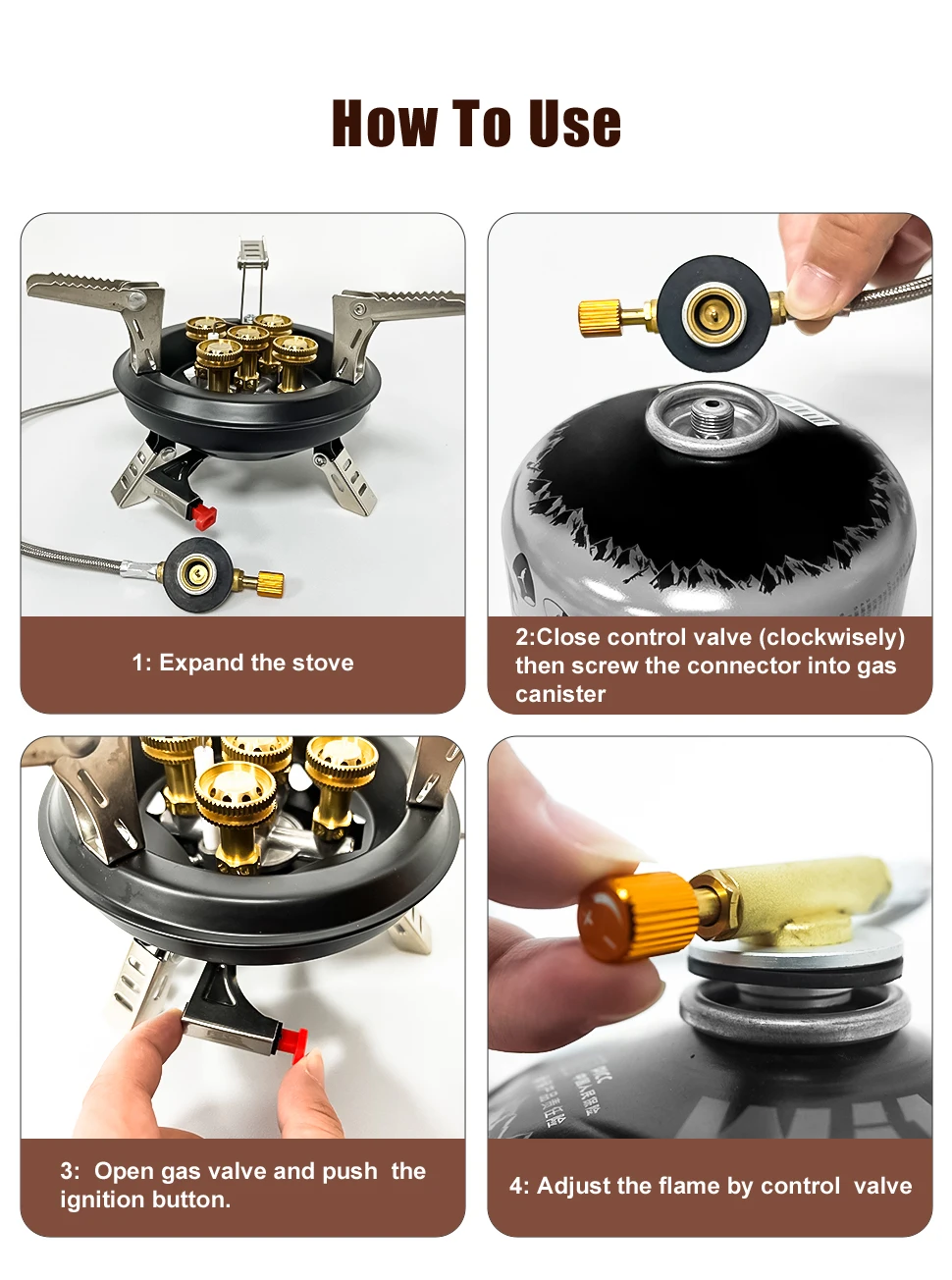 Cuisinière gaz Portable Camping haute pression extérieure – Image 17
