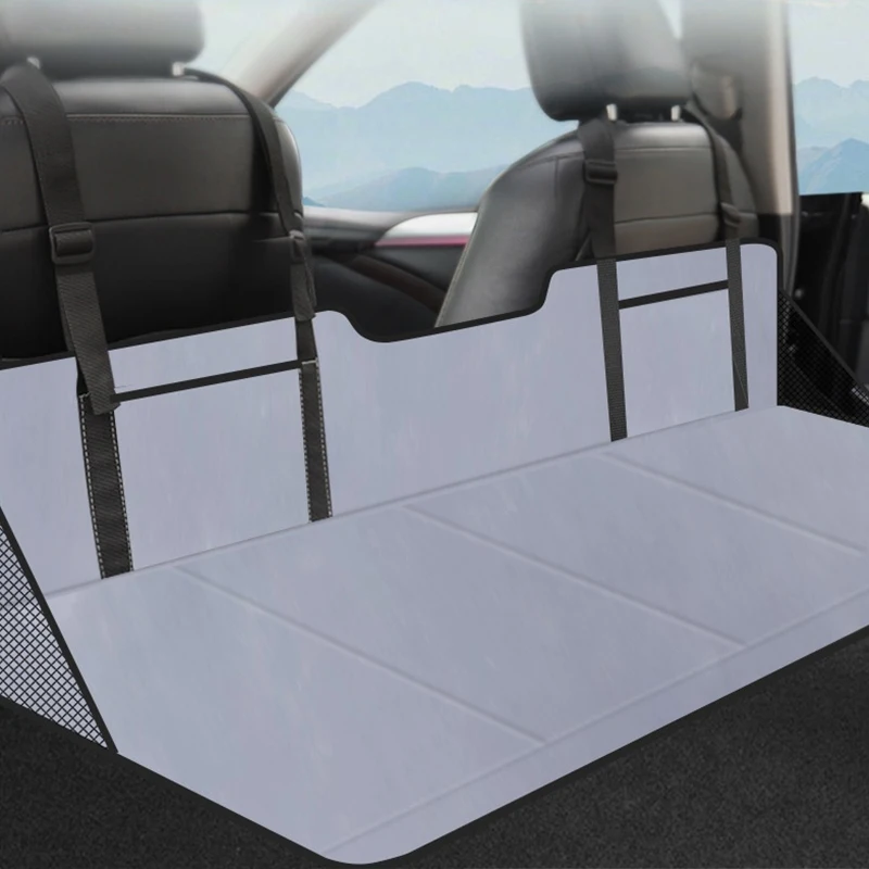 Matelas de voyage pliable Voiture (non gonflable) Matelas extra long Couple Tapis de véhicule Lit de camping de voiture Pour SUV Tesla Model Y/3 – Image 6